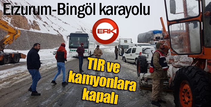 Bingöl-Erzurum karayolu büyük araç trafiğine kapatıldı