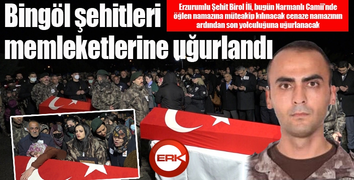 Bingöl şehitleri memleketlerine uğurlandı