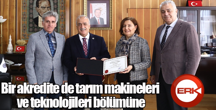 Bir akredite de tarım makineleri ve teknolojileri bölümüne