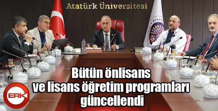 Bütün önlisans ve lisans öğretim programları güncellendi