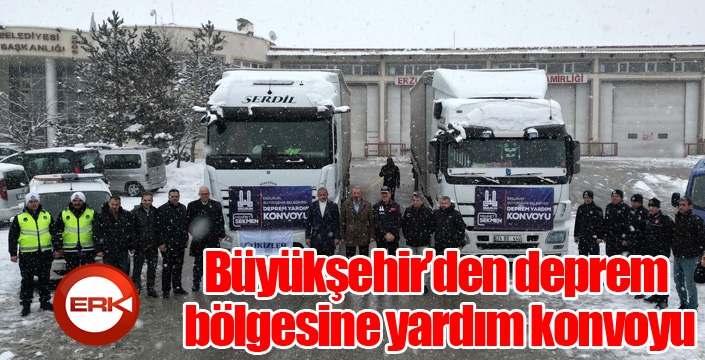 Büyükşehir’den deprem bölgesine yardım konvoyu