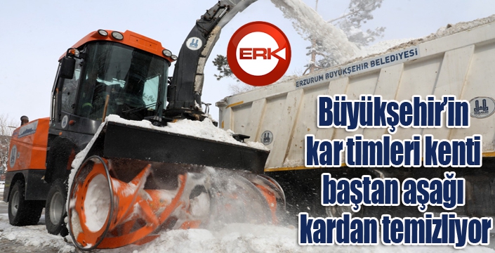 Büyükşehir’in kar timleri kenti baştan aşağı kardan temizliyor