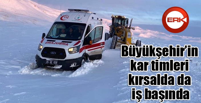 Büyükşehir’in kar timleri kırsalda da iş başında