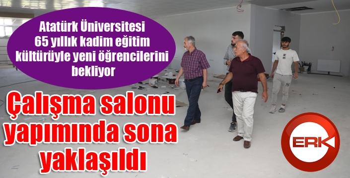 Çalışma salonu yapımında sona yaklaşıldı