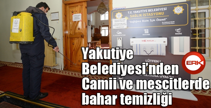 Camii ve mescitlerde bahar temizliği ve dezenfeksiyon çalışması