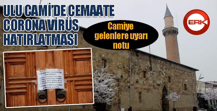 Camilerde cemaate Corona Virüs hatırlatması...