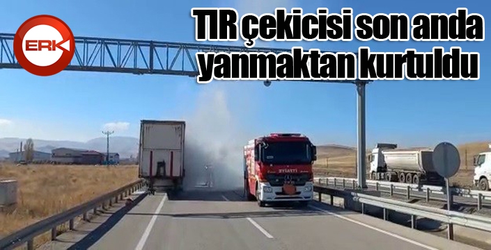 Çekici son anda yanmaktan kurtarıldı