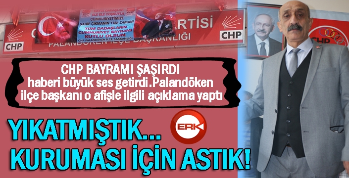 CHP'li başkandan açıklama var... Yıkatmıştık. Kuruması için astık...