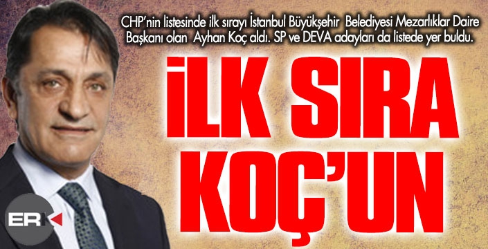CHP'nin ilk sırasında Ayhan Koç var... 