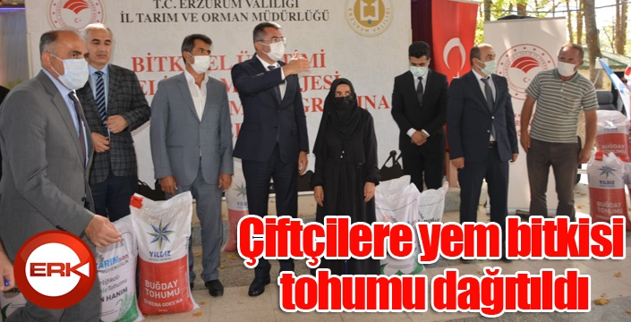 Çiftçilere yem bitkisi tohumu dağıtıldı