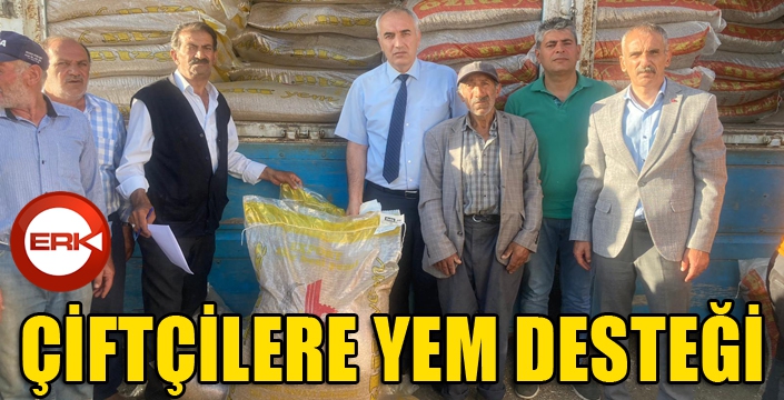 Çiftçilere yem desteği...