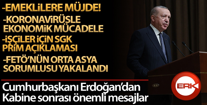 Cumhurbaşkanı Erdoğan'dan emeklilere müjde