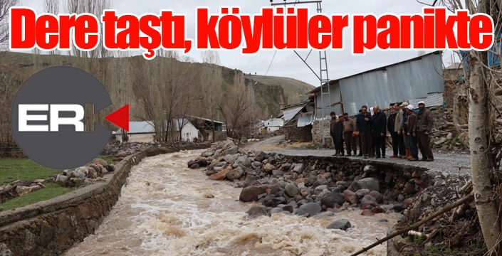 Dere taştı, köylüler panikte
