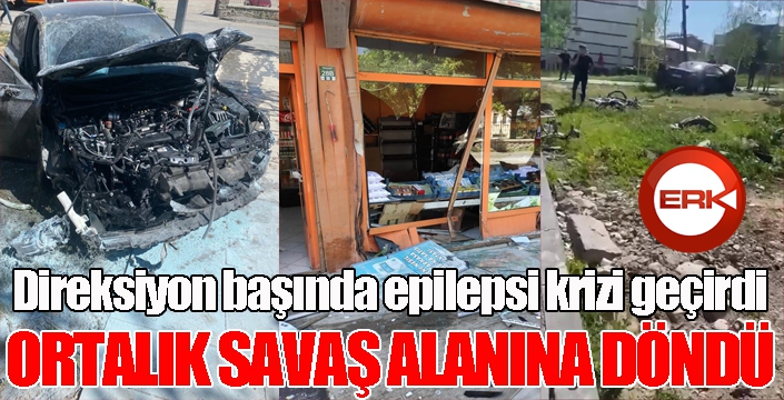 Direksiyon başında epilepsi krizi geçirdi, ortalık savaş alanına döndü