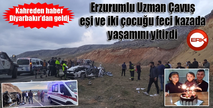 Diyarbakır'da feci kaza... Erzurumlu Uzman Çavuş ve ailesi yaşamını yitirdi...