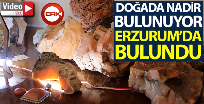 Doğada nadir bulunan Karnelyan taşını Erzurum'da buldu