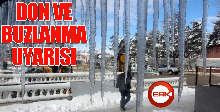 Doğu Anadolu Bölgesi için don ve buzlanma uyarısı