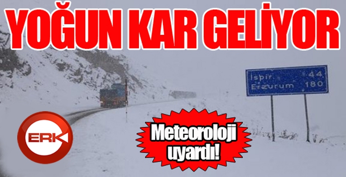 Doğu Anadolu’da kar uyarısı