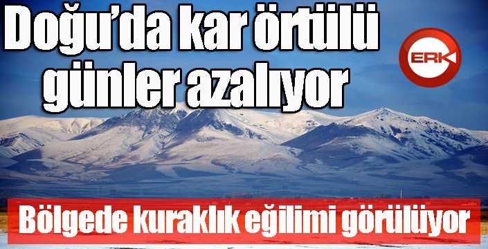 Doğuda kar örtülü günler azalıyor