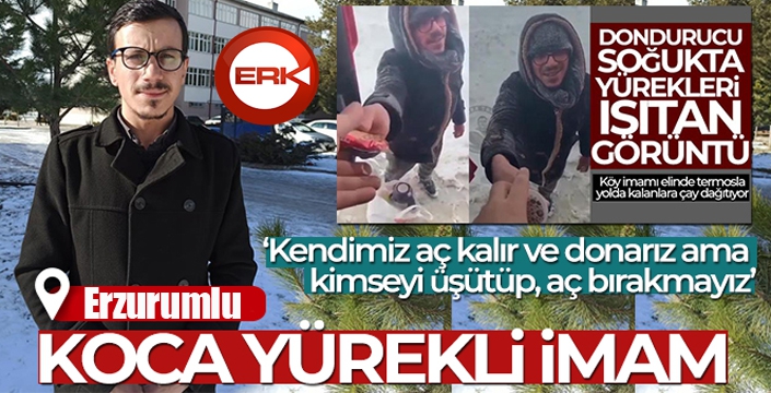 Dondurucu soğukta yürekleri ısıtan görüntü