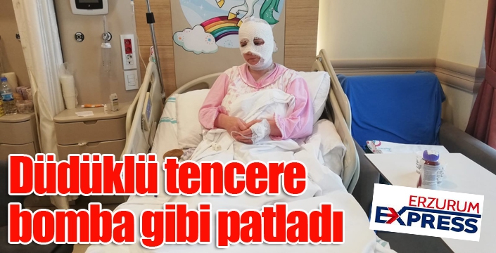  Düdüklü tencere bomba gibi patladı