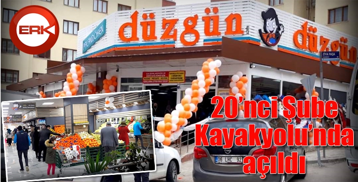 Düzgün Market'in 20'nci şubesi Kayakyolu'nda açıldı