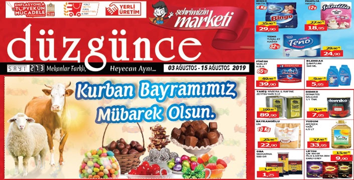 Düzgün Market'in bayram fiyatları belli oldu...