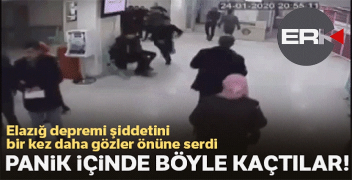 Elazığ depreminin şiddeti hastanedeki kameralara böyle yansıdı