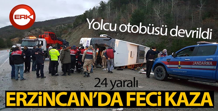 Erzincan'da feci kaza! 24 yaralı