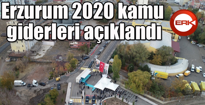 Erzurum 2020 kamu giderleri açıklandı