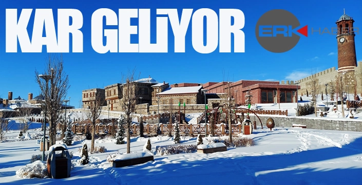 Erzurum'a kar geri dönüyor