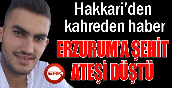 Erzurum’a şehit ateşi düştü