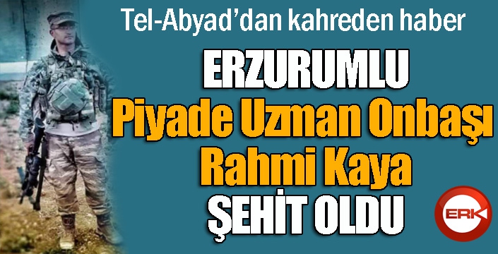Erzurum'a şehit ateşi düştü