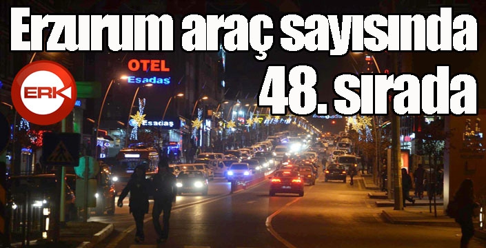 Erzurum araç sayısında 48. sırada