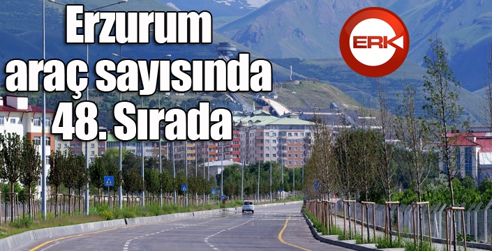 Erzurum araç sayısında 48. Sırada