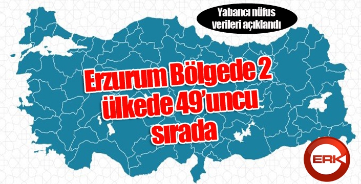 Erzurum bölgede 2, ülkede 49’uncu sırada