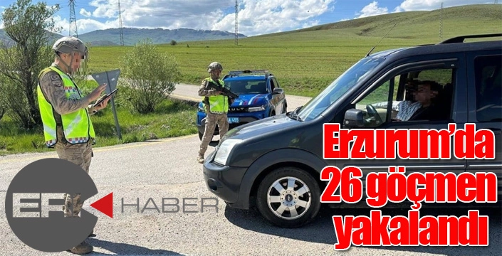Erzurum'da 26 göçmen yakalandı...