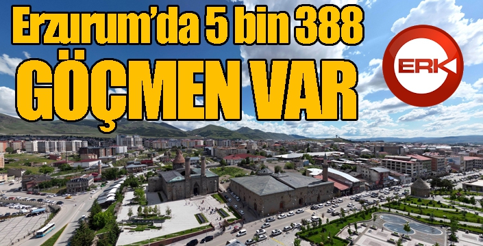 Erzurum’da 5 bin 388 göçmen var