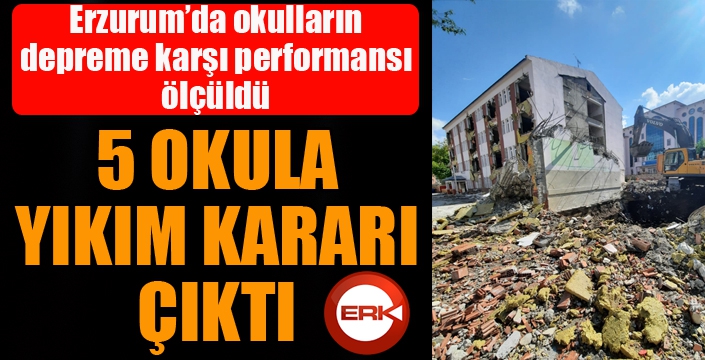 Erzurum'da 5 okula yıkım kararı...