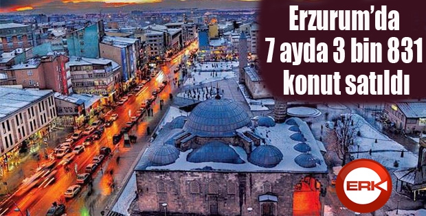 Erzurum’da 7 ayda 3 bin 831 konut satıldı