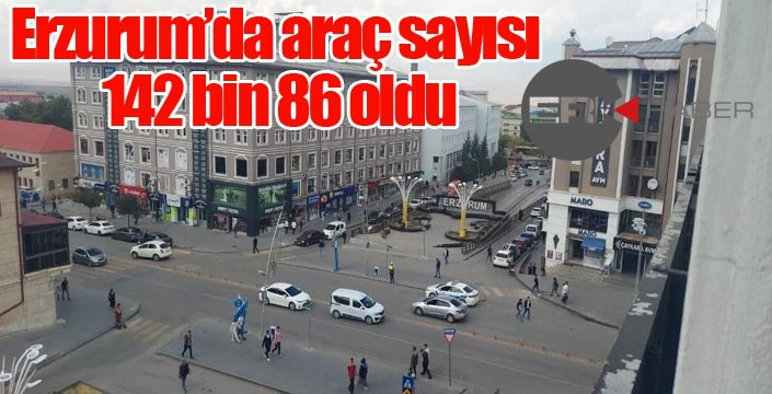 Erzurum’da araç sayısı 142 bin 86 oldu