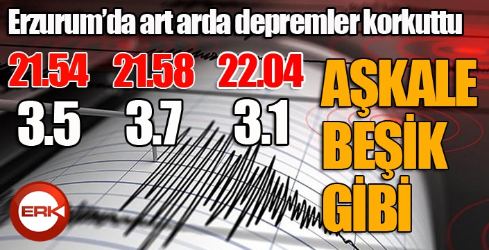 Erzurum’da art arda depremler korkuttu