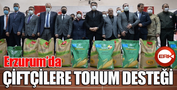 Erzurum’da çiftçilere tohum desteği