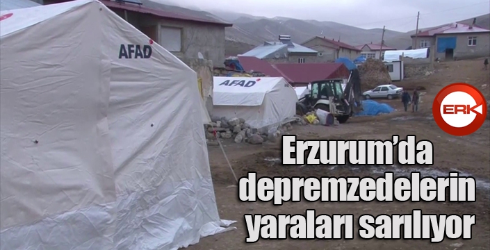 Erzurum’da depremzedelerin yaraları sarılıyor