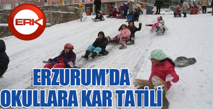 Erzurum’da eğitime kar engeli