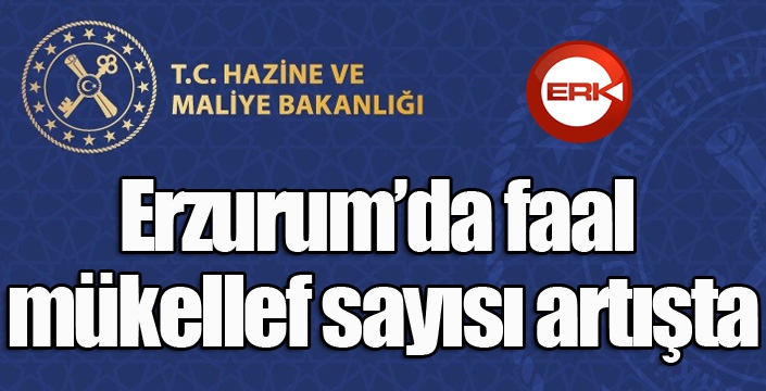 Erzurum’da faal mükellef sayısı artışta