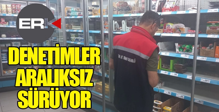 Erzurum'da gıda satışı yapan iş yerleri denetlendi...