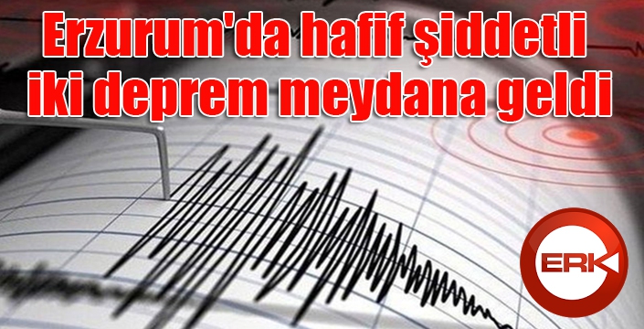 Erzurum'da iki hafif şiddetli deprem meydana geldi