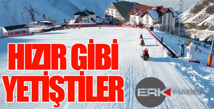 Erzurum'da jandarma kayak merkezlerinde mahsur kalan 651 vatandaşa ulaştı