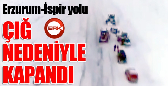 Erzurum’da kar yağışı sonrası düşen çığ karayolunu kapattı, ekipler seferber oldu